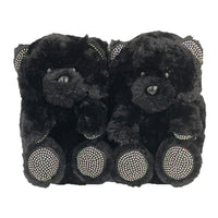 Black Teddy Bear Slippers