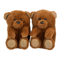 Brown Teddy Bear Slippers